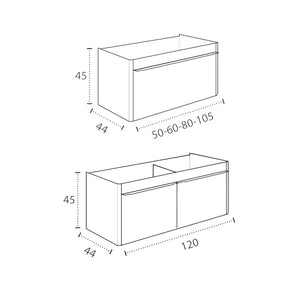 Sydney Gloss White Finish Wall Hung Vanity Unit With Ceramic Wash Basin In White Pureflo