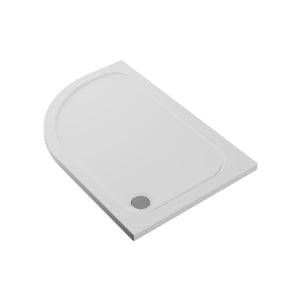 Auvellis 45mm low-profile offset quadrant shower tray – 1200 × 800mm, left hand