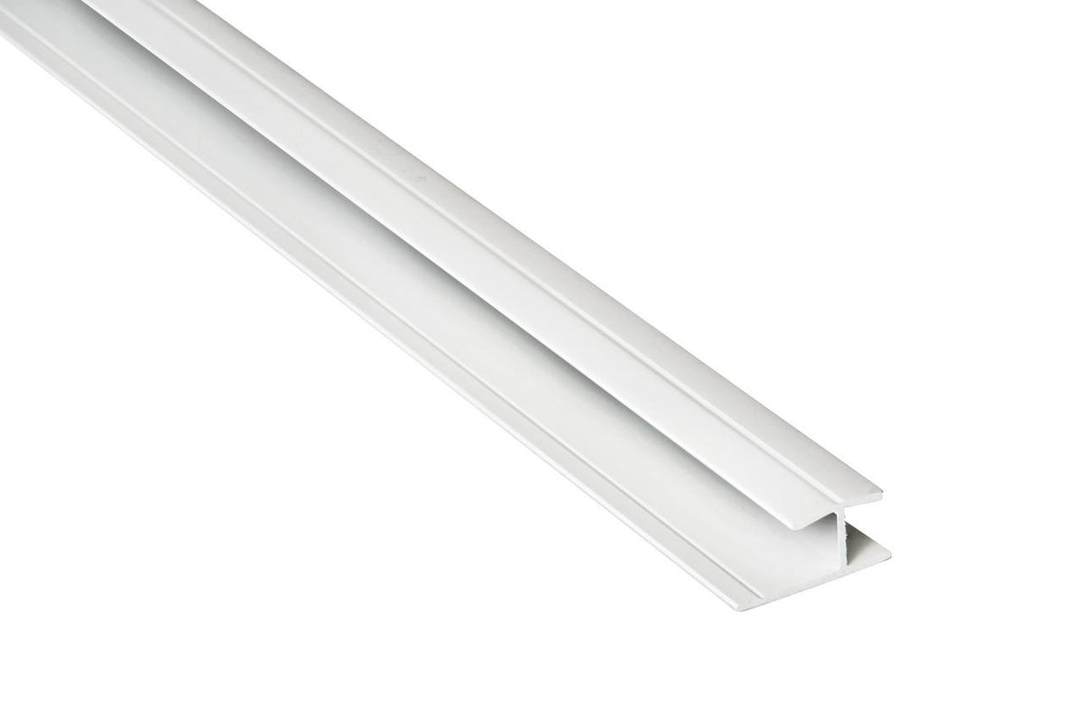 Auvellis Nexara H-Shaped 2-Part Stacking Profile 2.4m – White PVC