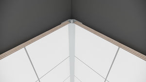 Auvellis Nexara 2-Part Internal Corner Profile 2.4m – Aluminium