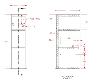 Auvellis Forma 200mm Standard Toilet Roll Unit – unit detail