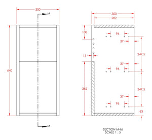 Auvellis Forma 300mm Standard 3 Drawer Unit – unit detail