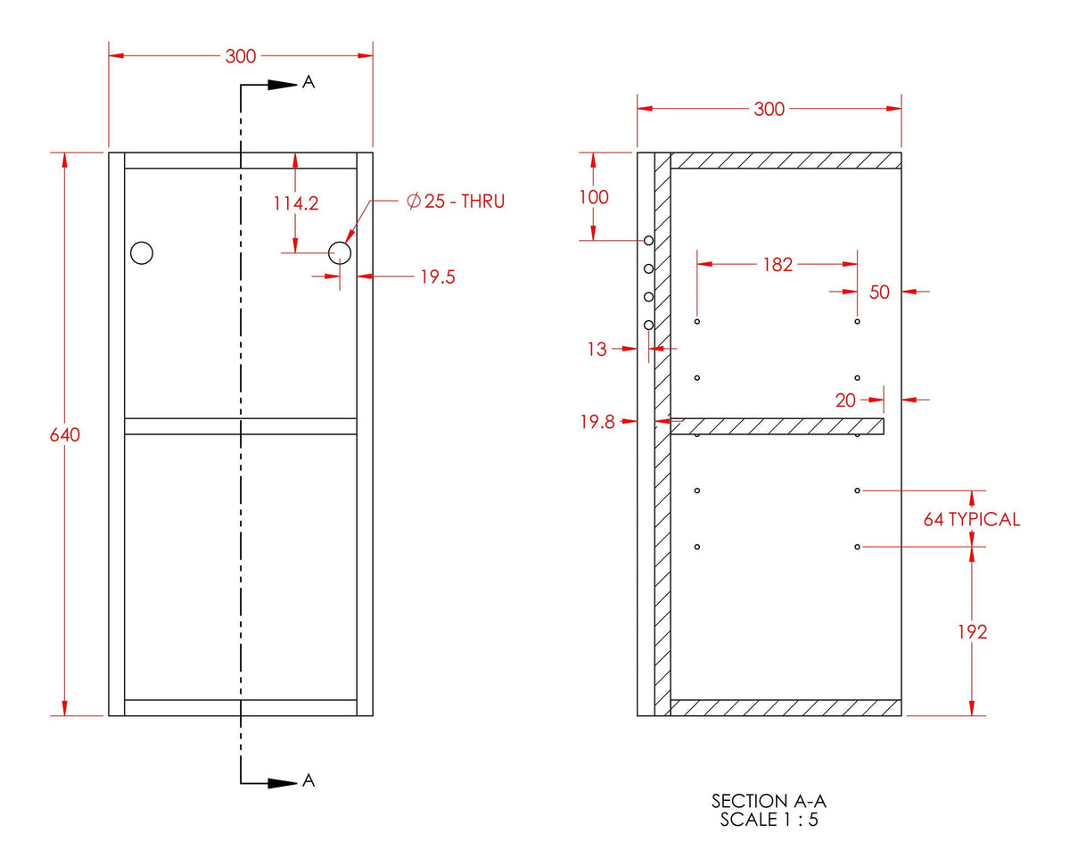 Auvellis Forma 1536mm Standard Basin, WC & 1 Door Unit Pack – 300mm base unit detail