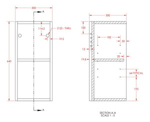 Auvellis Forma 1536mm Standard Basin, WC & 1 Door Unit Pack – 300mm base unit detail