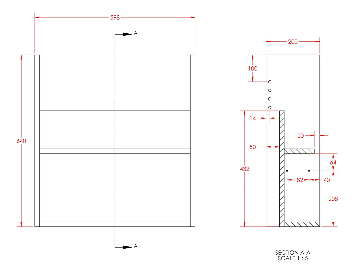 Auvellis Forma 1236mm Slim Basin and WC Unit Pack – basin unit detail