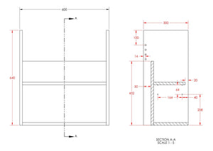 Auvellis Forma 1536mm Standard Basin, WC & 3 Drawer Unit Pack – 600mm basin unit detail
