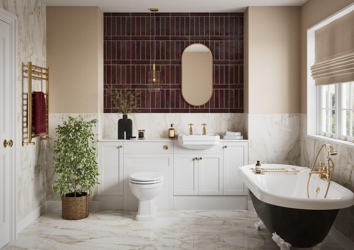 Auvellis Forma Standard Matt White bathroom furniture room setting