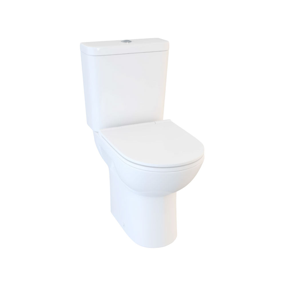 Atlas Close Coupled Comfort Height Space Saving Toilet With Soft Closing Seat