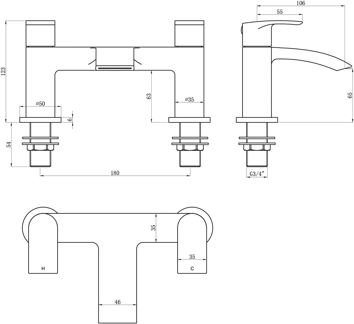 Auvellis Linaro DITB2180 technical dimensions