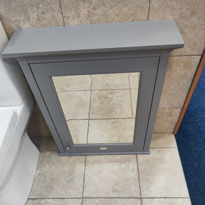 Bayswater 650x752mm Mirror Cabinet In Plummet Grey Bayswater