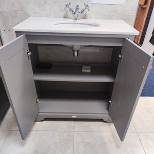 Bayswater 820×470mm Floor-standing Vanity Unit In Plummet Grey Bayswater