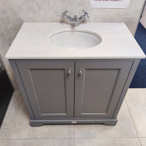Bayswater 820×470mm Floor-standing Vanity Unit In Plummet Grey Bayswater