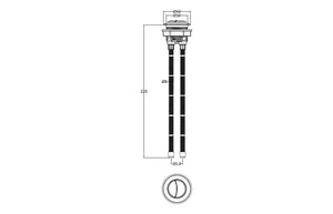 Auvellis dual push-button cover dimensions