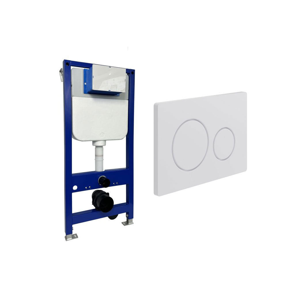 Auvellis Universal Wall Hung Toilet Frame With Dual Flush Plate