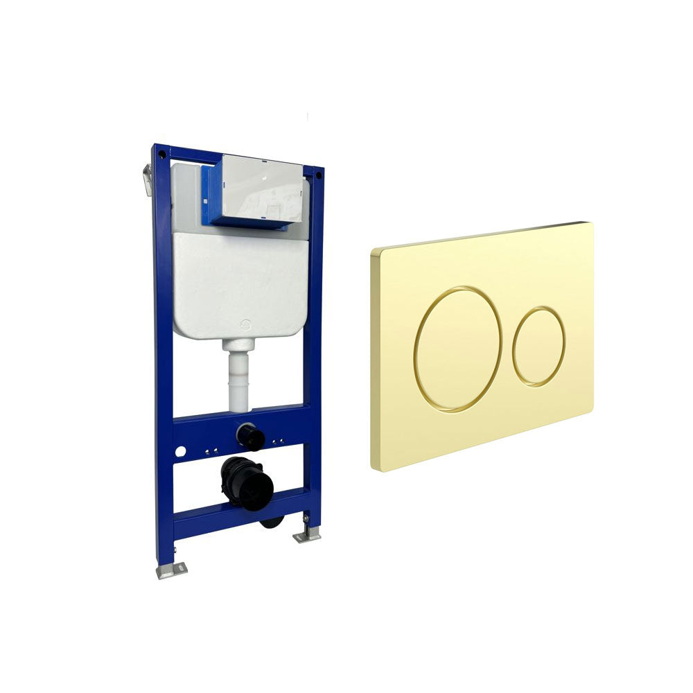 Auvellis Universal Wall Hung Toilet Frame With Dual Flush Plate