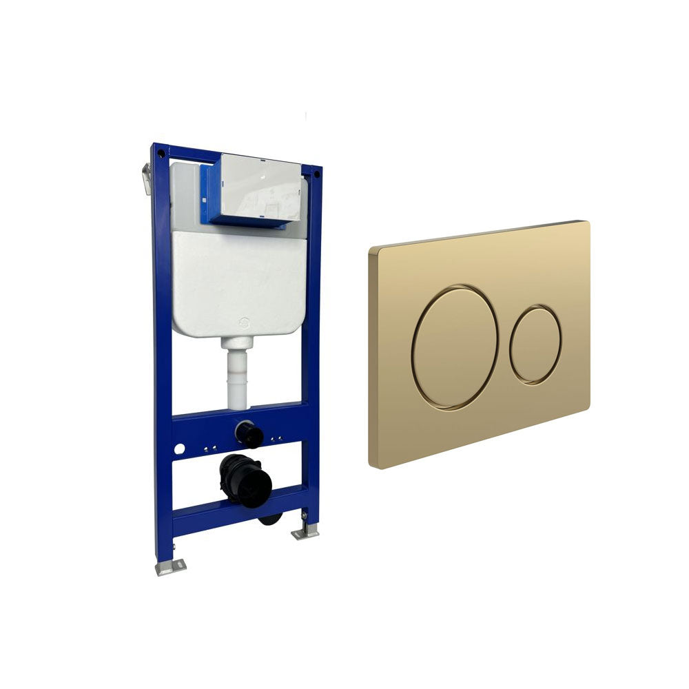 Auvellis Universal Wall Hung Toilet Frame With Dual Flush Plate