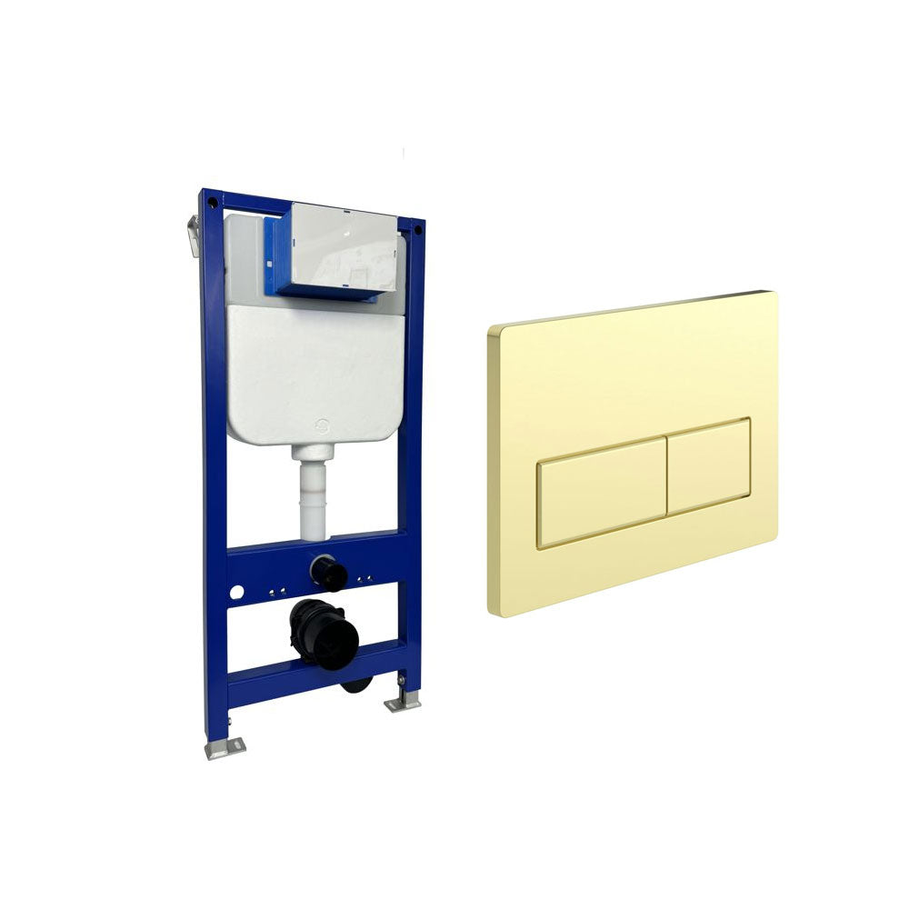 Auvellis Universal Wall Hung Toilet Frame With Dual Flush Plate