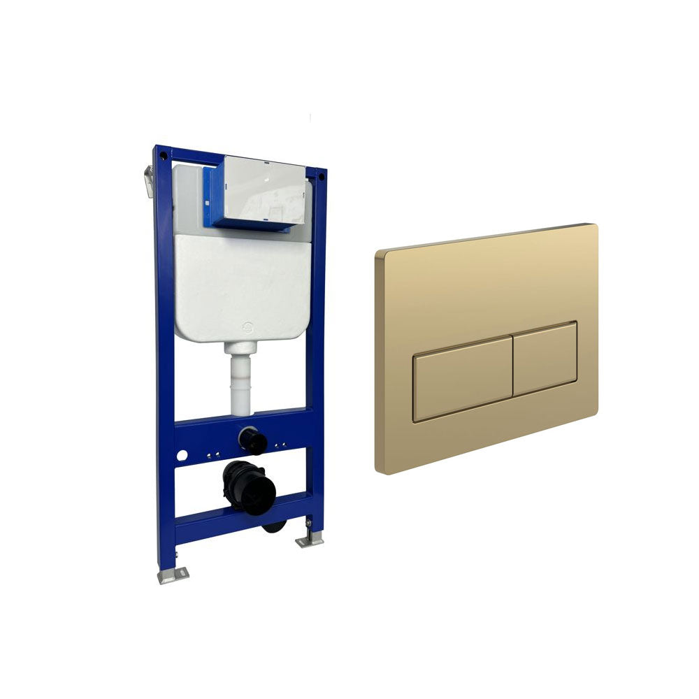 Auvellis Universal Wall Hung Toilet Frame With Dual Flush Plate