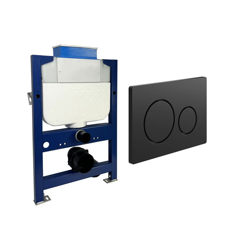 Auvellis Universal Wall Hung Low Height Toilet Frame With Dual Flush Plate