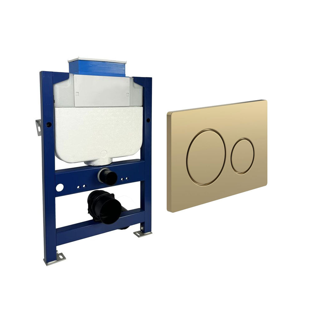 Universal Wall Hung Low Height Toilet Frame With Dual Flush Plate Pureflo