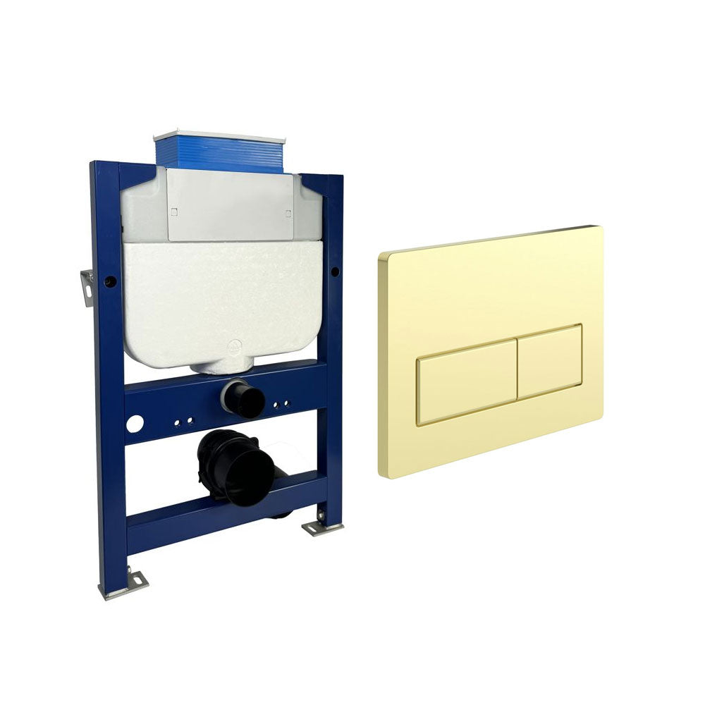 Auvellis Universal Wall Hung Low Height Toilet Frame With Dual Flush Plate