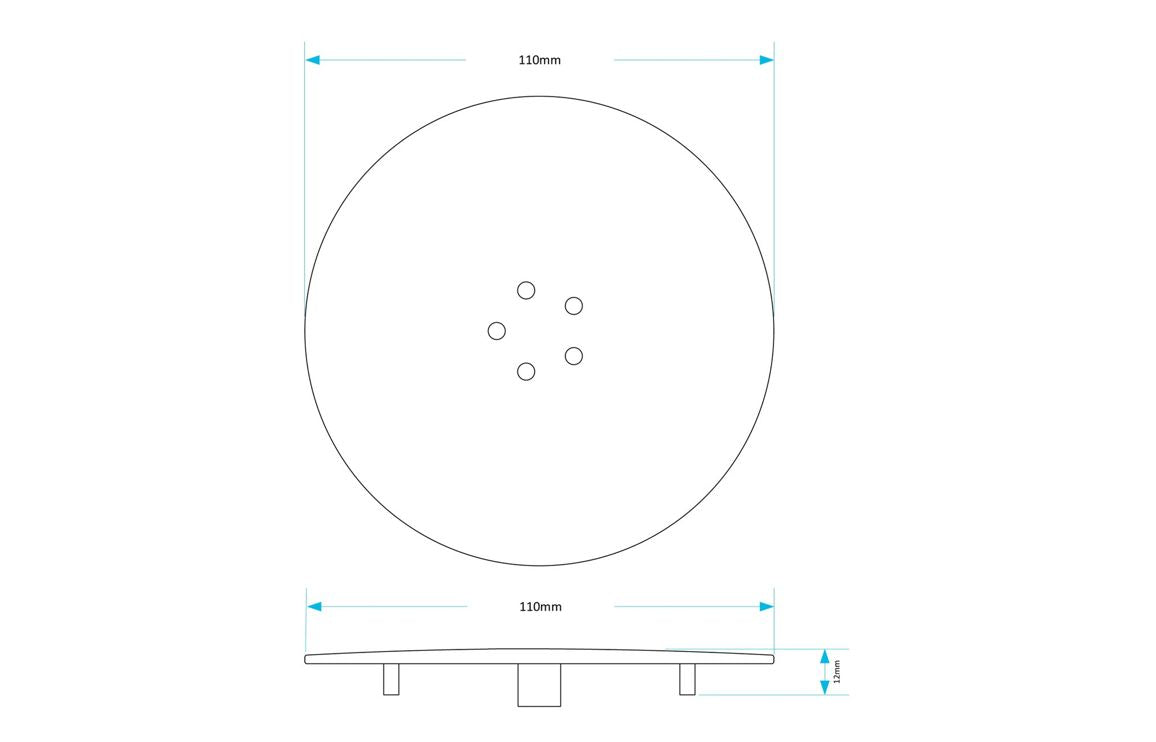 Auvellis RefleXion matt black waste cover dimensions