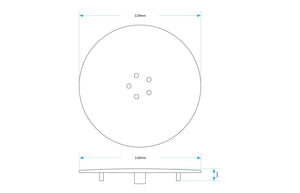 Auvellis RefleXion brushed bronze waste cover dimensions
