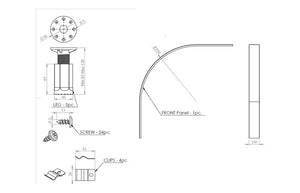 Auvellis RefleXion offset and quadrant riser kit dimensions