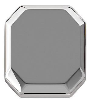 Second view of Auvellis 34mm octagonal Deco knob in chrome