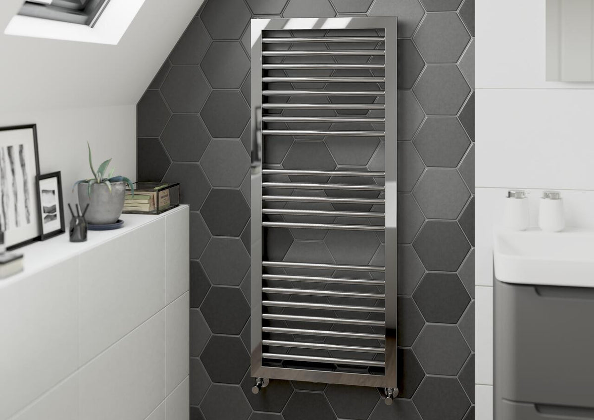 Auvellis Vela 350mm wall-hung tall cabinet – Matt Grey – room view
