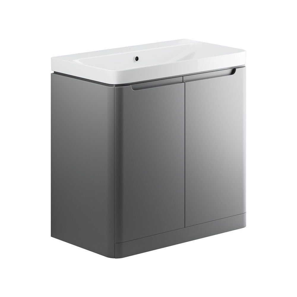 Lambra Floor Standing Twin Door Unit With Basin Pureflo