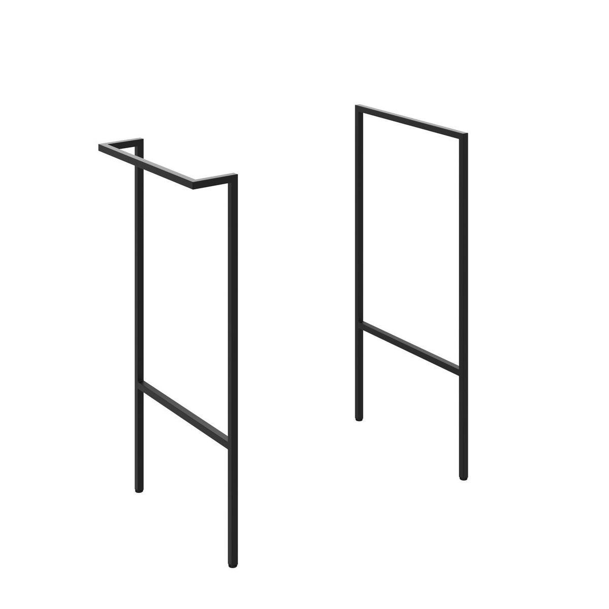 Auvellis Arven optional furniture frame with integrated towel rail in Matt Black