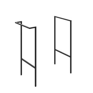 Auvellis Arven optional furniture frame with integrated towel rail in Matt Black