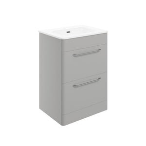 Gatsby Floorstanding Twin Drawer Basin And Unit With Chrome Handles Pureflo