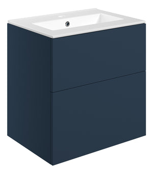 Auvellis Arven 610mm wall-hung vanity with basin – Matt Deep Blue