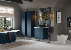 Auvellis Arven Matt Deep Blue floor-standing vanity room view