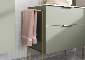 Auvellis Arven Matt Olive Green vanity detail