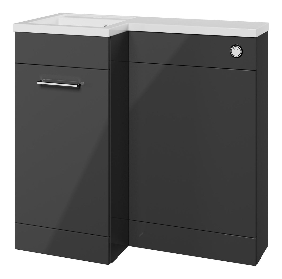 Auvellis Forma 900mm left-hand furniture pack – Gloss Anthracite