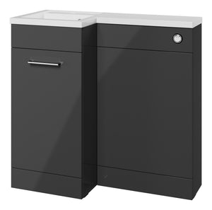 Auvellis Forma 900mm left-hand furniture pack – Gloss Anthracite