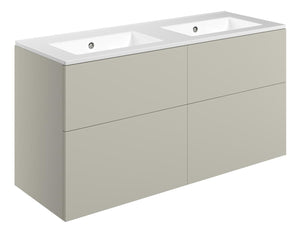 Auvellis Arven 1210mm wall-hung vanity in Matt Latte with zero tap holes