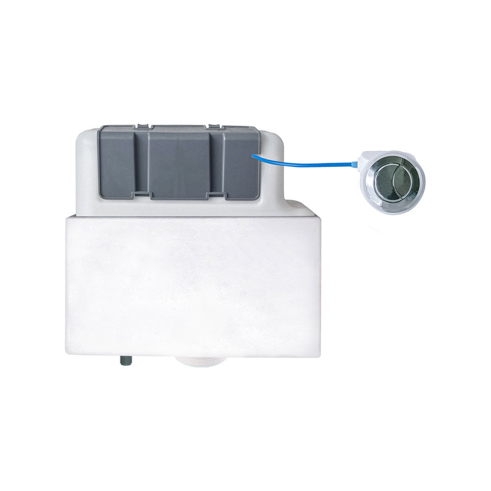 Auvellis Universal Concealed Toilet Cistern Bottom Inlet With Round Dual Flush Button