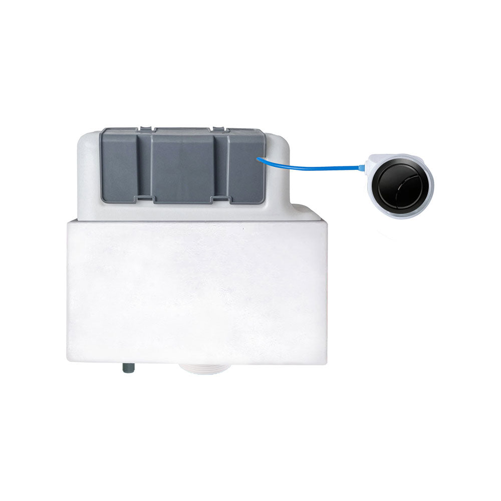 Auvellis Universal Concealed Toilet Cistern Bottom Inlet With Round Dual Flush Button
