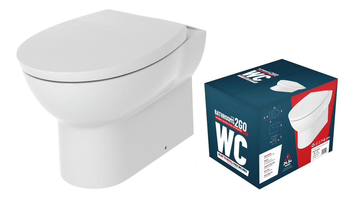 Auvellis Lunero Rimless Back-to-Wall WC with Soft-Close Seat – product view