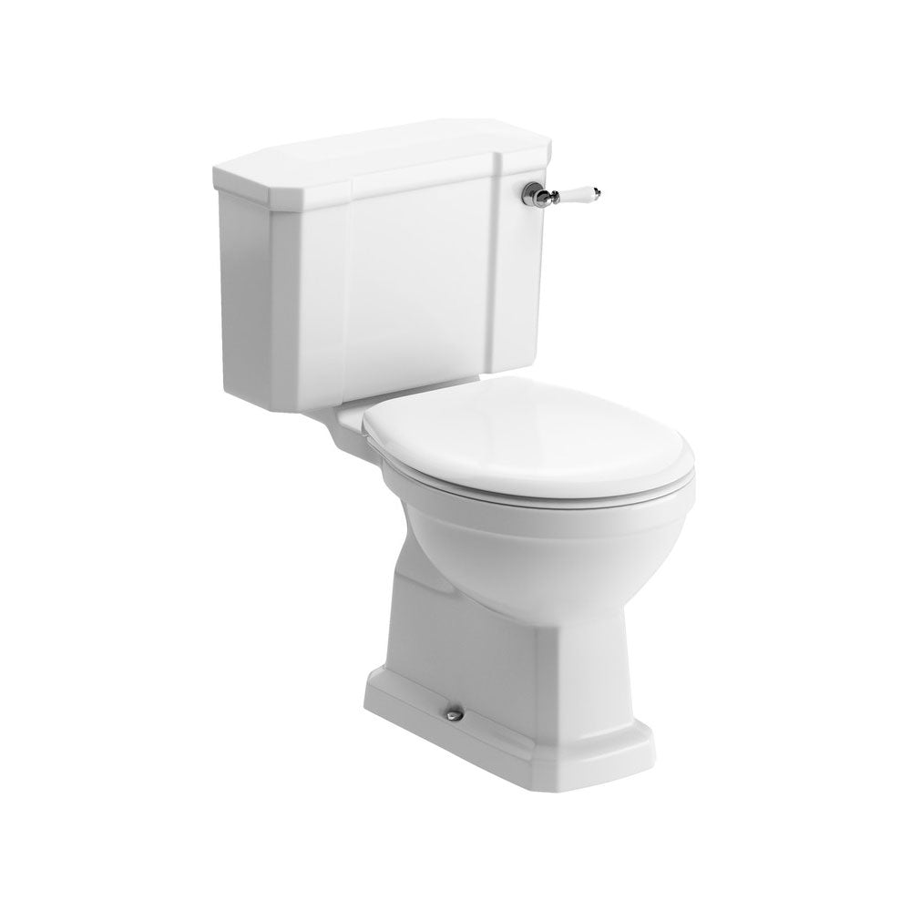 Auvellis Solenne Close-Coupled Toilet with Lever & Soft-Close Seat – product image 2