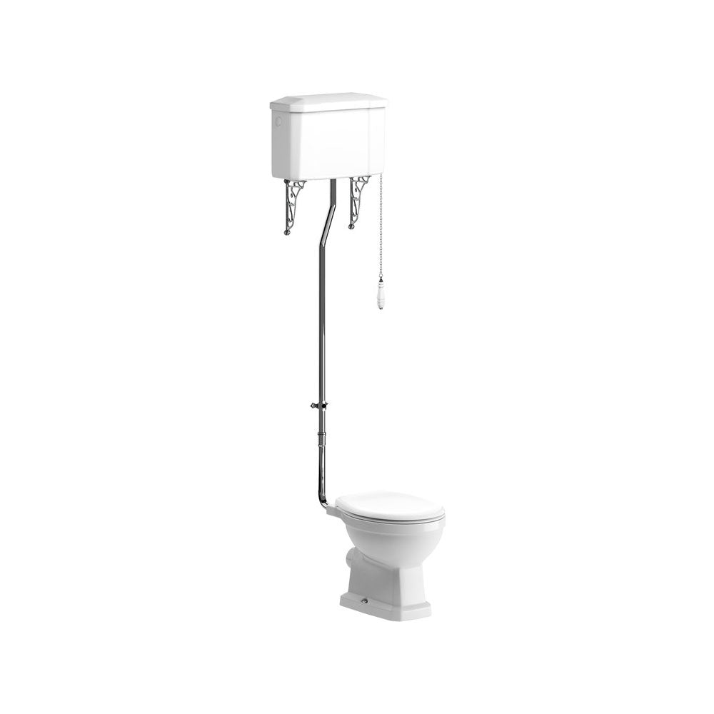 Sherbourne High Level Toilet With Fitting And Soft Close Seat