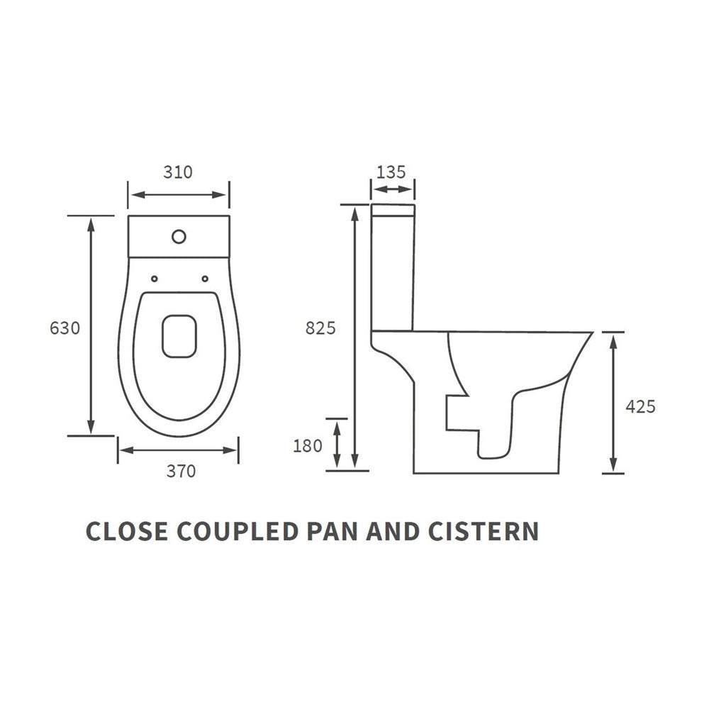 Auvellis Corvex open-back rimless close-coupled toilet with soft-close seat