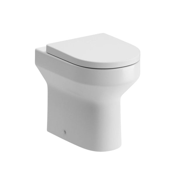 Auvellis Mirelle Back-to-Wall Comfort-Height Rimless Toilet with Soft-Close Seat