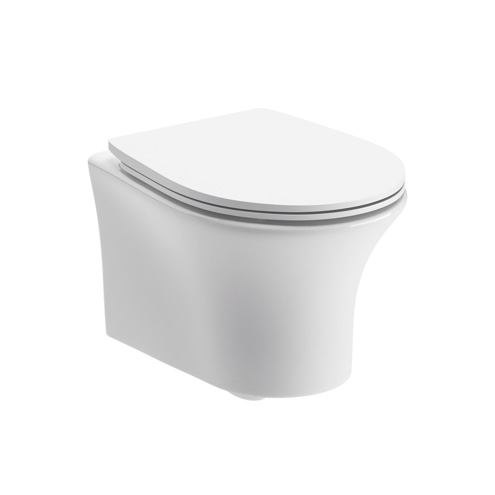 Auvellis Corvex wall-hung rimless toilet with soft-close seat
