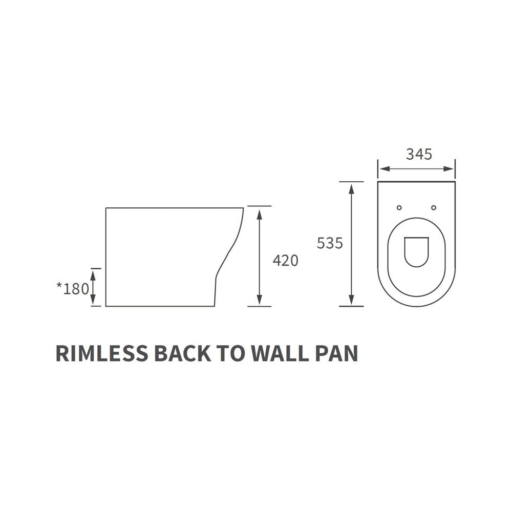 Lily Back To Wall Rimless Toilet With Soft Close Seat Pureflo