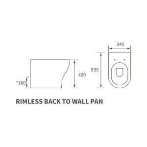 Lily Back To Wall Rimless Toilet With Soft Close Seat Pureflo